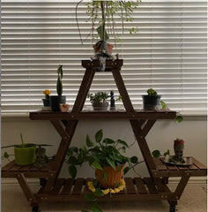 Wooden Plant Stand Multi-Functional Storage Rack and Put it Anywhere in Your Home Natural Plant Shelf