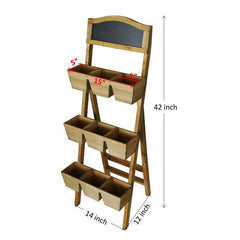 Wood Vertical Garden Three Shelves Display Your Potted Plants Wooden Plant Stand is Perfect for Outdoor