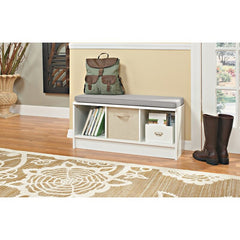 3 Shelf Shoe Storage Bench Open Compartments, Shoe Storage Fits for Living Room or Office