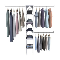 Suite  Symphony Closet System Starter Kit Beautiful Closet System in Your Home Shelf Space, Hanging Space