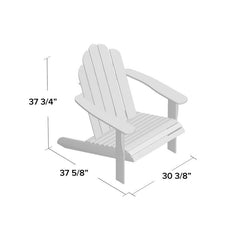 Red Selkirk Solid Wood Adirondack Chair Slightly Rounded Backrest For Optimal Comfort