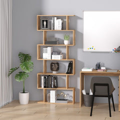 Geometric Bookcase 6 Shelves Modern Geometric Bookcase Will Give You Plenty of Storage Space in Your Hallway, Living Room