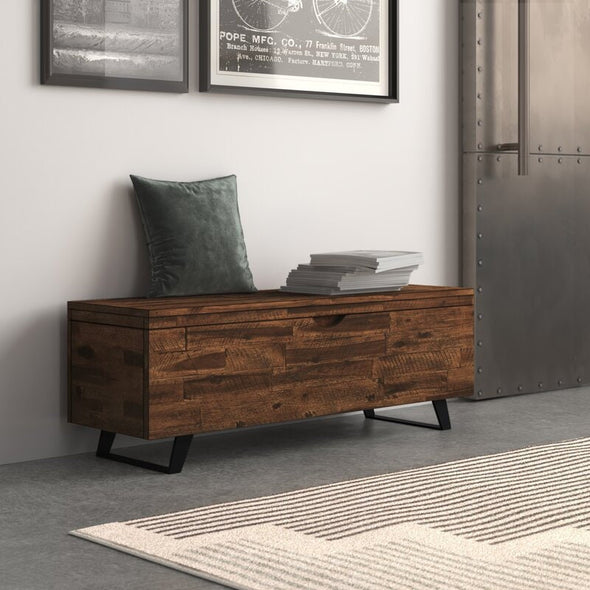 Wood Flip Top Storage Bench Coffee Table Trunk is a Versatile Piece That Can Create Storage All Around your Home