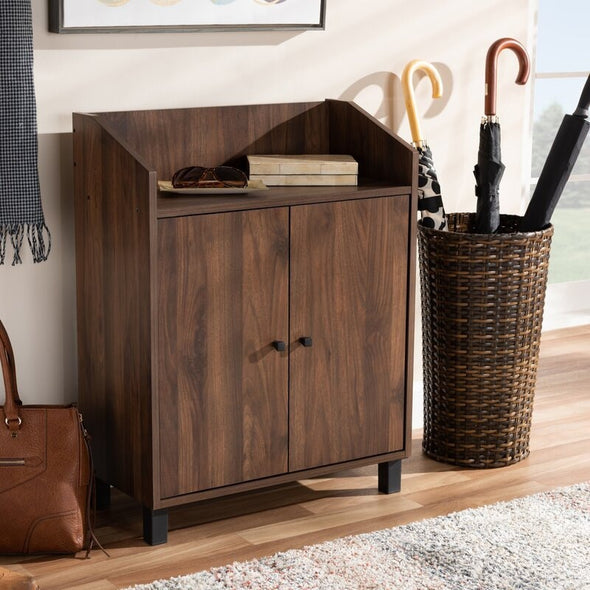 2-Door Wood Entryway 8 Pair Shoe Storage Cabinet Keep your Entryway Free of Shoe Clutter with this 2-Door Wood Entryway