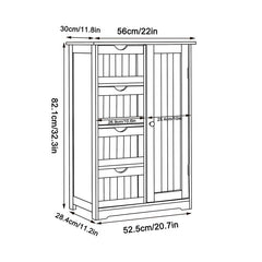 Free-Standing Bathroom Cabinet Lacking The Space Necessary to Keep your Bathroom Storage Solution Adjustable Shelf with 3 Heights