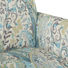 Sky Blue Multi Paisley Polyester Arm Accent Chairs Added To Your Living Room, Den, Or Office, This Armchair Boasts A Versatile Design