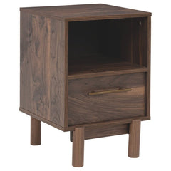 1 Drawer Nightstand in Brown Simple and Elegant in Its Design, This Piece Keeps your Home Decor Grounded While Elevating your Modern Style