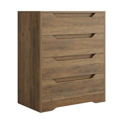 Rustic Brown 4 Drawer Chest Provides you with Optimal Storage Space While Adding A Beautiful Style to your Room