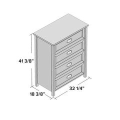 White 4 Drawer Chest Provides you with Optimal Storage Space While Adding a Beautiful Style to your Bedroom Perfect Organize