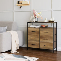 6 Drawer Chest Perfect for Bedroom, Living Room, Closet, Nursery or Kid's Room, Playrooms, Toddlers Room, Entryway, Hallway