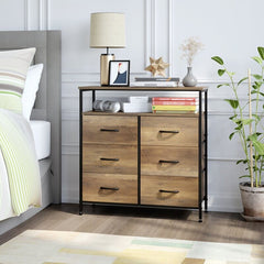 6 Drawer Chest Perfect for Bedroom, Living Room, Closet, Nursery or Kid's Room, Playrooms, Toddlers Room, Entryway, Hallway