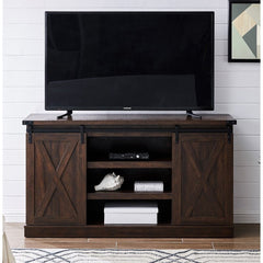 Expresso TV Stand for TVs Up To 60" Open Shelf Space in the Middle. The Cable Management Cutouts will Keep your Audio and Video Cables