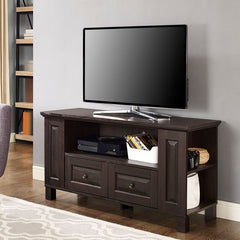 TV Stand for TVs up to 50" A Central Cubby with A Cable Management Cutout Provides The Perfect Place for your DVD Player Or Video Game