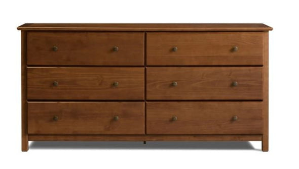 Walnut 6-drawer Solid Wood Dresser Find Enough Storage Space for Every Season's Clothing Inside this Six-Drawer Dresser Classic Style