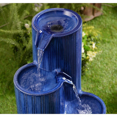 Ceramic Tiered Fountain Add this Fountain To Your Landscaping, Garden, Yard, Patio, Porch, Home Office, or Living Room