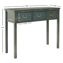 Solid Wood Console Table Give Any Odds and Ends Strewn About your Entryway Three Drawers On Wooden Glides Provide Out