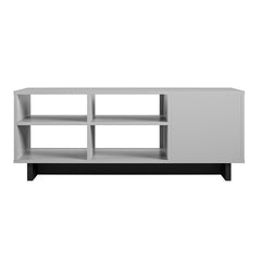 Dove Gray Sled Coffee Table with Storage Get Extra Storage in your Living Room with this Coffee Table. 4 Open Shelves