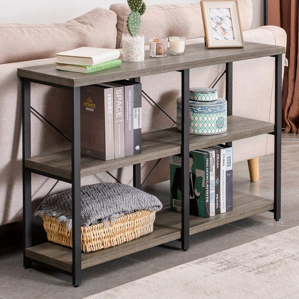 Console Table Adds Plenty of Storage, While Two Lower Shelves Double up on Storage and Display Options, Meet Daily Storage Needs