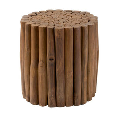 Dark Brown Solid Wood Pedestal End Table An Organic Take on A Classic, the Tatyana Teak End Table Lends A Stunning Visual Accent to Any Room