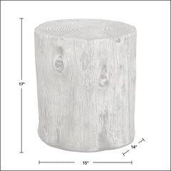 Weathered Gray Tree Stump End Table for your Indoor or Outdoor Living Space Should Reflect your Personality and Style to Any Setting