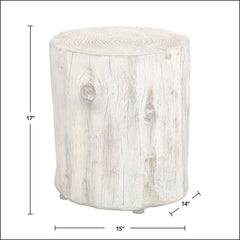 Bleached Beige Tree Stump End Table for your Indoor or Outdoor Living Space Should Reflect your Personality and Style to Any Setting