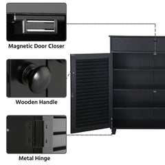 12 Pair Shoe Storage Cabinet This Shoe Storage Cabinet with its Large Shoe Storage Space and Adjustable and Removable Shelves