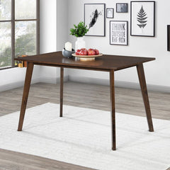 Walnut 47.25'' Dining Table Comfortably Seat Four in your Kitchen or Dining Nook Tapered Block Legs that Make it Easy to Blend