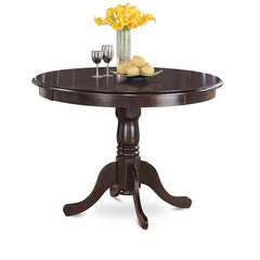 Cappuccino 42'' Solid Wood Pedestal Dining Table Enhance the Beauty Of Any Living Area or Kitchen Heavy-Duty Solid Wood