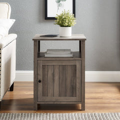 Gray Wash Square Nightstand Traditional Tone in your Living Room in a Use in the Bedroom for Easy Access to Nighttime essentials