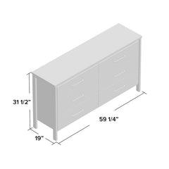 Seaside Pine 6 Drawer Suitable for Men’s and Women’s Bedrooms, Providing Plenty of Storage Space Perfect for Storage Space