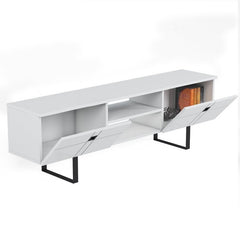 White TV Stand for TVs up to 75" For Living Room and Entertainment Areas Perfect for your Tv Stand