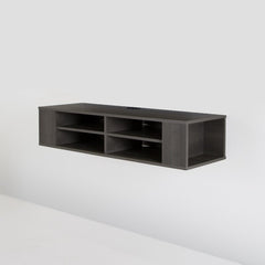 Gray Maple TV Stand for TVs up to 55" This Modern-Looking Wall-Mount Media Console Will Open up your Living Room Space