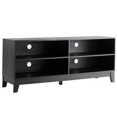 Espresso TV Stand for TVs up to 65" Four Shelves, To Hold Much Audio-Video Equipment or Other Sundries. Don't Worry About Overheat of Device