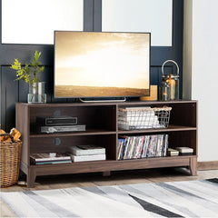 TV Stand for TVs up to 65" Four Shelves, To Hold Much Audio-Video Equipment or Other Sundries. And Don't Worry About Overheat of Devices