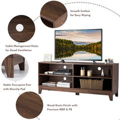 TV Stand for TVs up to 65" Four Shelves, To Hold Much Audio-Video Equipment or Other Sundries. And Don't Worry About Overheat of Devices