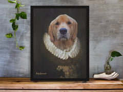 Pet portrait custom and personalized. pet dog wall art digital download to print on poster or canvas for gift framed vertical poster