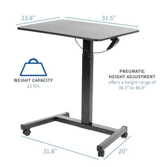 Adjustable Laptop Cart Provide Quick and Smooth Mobility Design