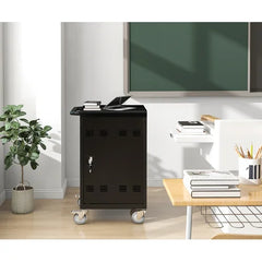 Adjustable Laptop Cart Provide Quick and Smooth Mobility Indoor Design