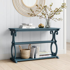 48'' Console Table Four Curve Hollow Table Legs are Placed Symmetrically, Bringing up the Geometric Beauty of your Room