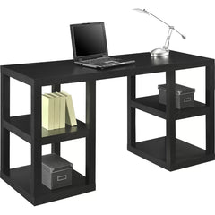 Black Oak Allisun Solid Wood Desk Plenty of Storage for Modern Workspace