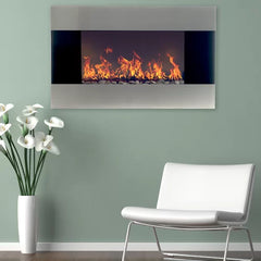 Allmar 36'' W Electric Fireplace Perfect in Your Living Room Bedroom Den or Study