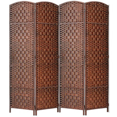 1 - Bamboo/Rattan Folding Room Divider Used To Divide A Bedroom Or Define A Room/Space. Whether it's forHhome Or The Workplace