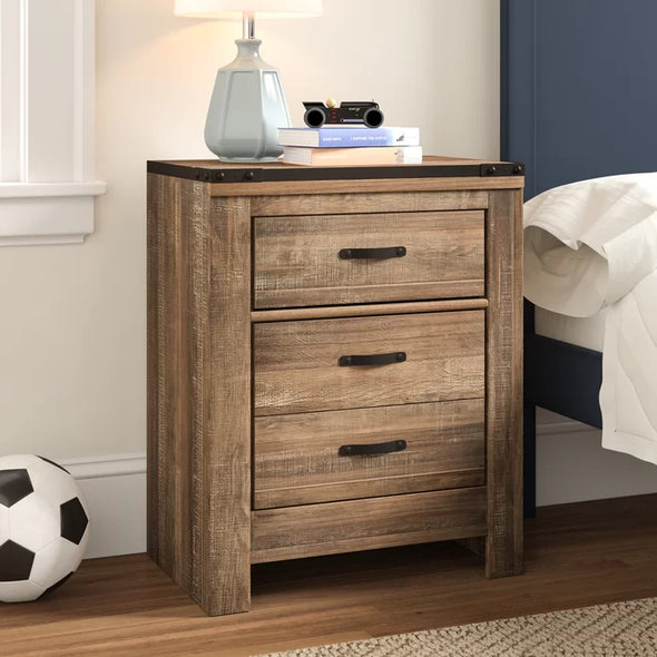 Anwar 2 Drawer Nightstand with USB Charging Stations Perfect for Nightstand Table