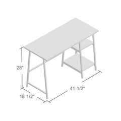 Smoked Oak Solid Manufactured Wood Desk Ideal Anchor For Your Home Office