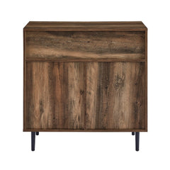 Modern Metal Door Accent Cabinet - Rustic Oak Improve your Home Organization and Storage with this Accent Cabinet