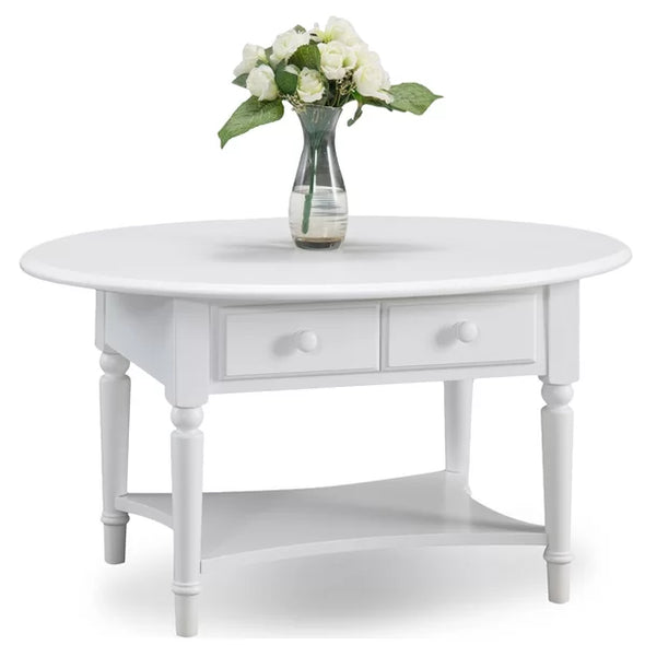 Orchid White Center Coffee Table Solid Wood