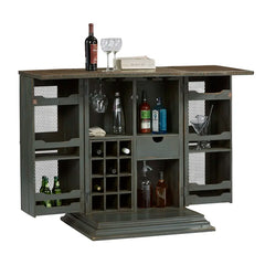 Solid Wood Clauson Functional Bar Bar Cabinet Perfect for Organize