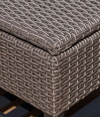 Everlie Wicker Storage Bench Weather Resistant and Large Enough