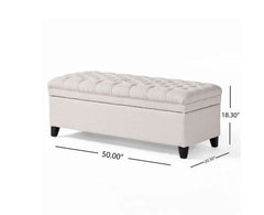 Hastings Tufted Fabric Storage Bench by Christopher Knight Home