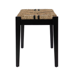 Wood Bench Add Boho Seating to your Entryway with this Seagrass Bench Natural Fibers Woven in A Geometrical Design